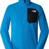 The North Face Mens Experit 1/4 Zip Grid Fleece (87JA) skyline blue/tnf black Outdoorbekleidung