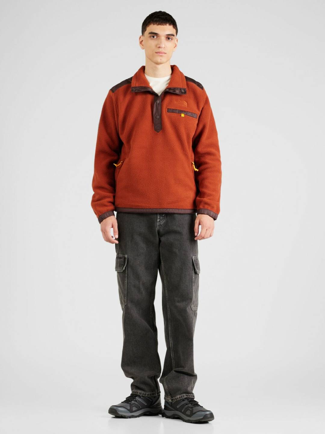 Outdoorbekleidung The North Face Royal Arch Fleece Jacke mit Schnappverschluss Herreny brown