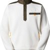 Outdoorbekleidung The North Face Royal Arch Fleece Jacke mit Schnappverschluss Herrengardenia white