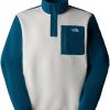 The North Face Yumiori Fleecejacke mit 1/4-langem RV Herrenwhite dune-midnight petrol-mallard blue Outdoorbekleidung