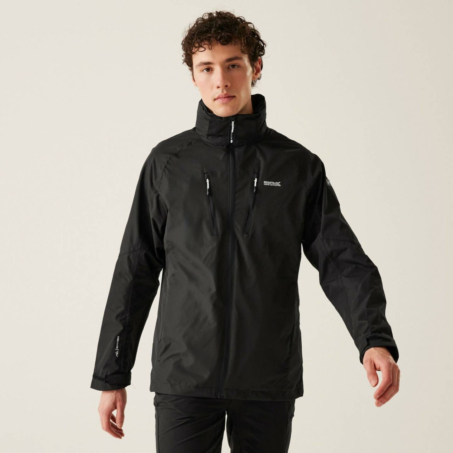 Outdoorbekleidung Regatta Calderdale V Wasserdichte Jacke für Herren (RMW403)black