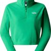 Outdoorbekleidung The North Face Womens 100 Glacier Cropped 1/4 Zip (855N)optic emerald