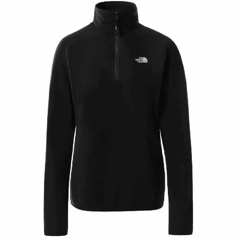 The North Face Women's 100 Glacier Quarter-Zip Fleece (5IHN)tnf black Damen-Pullover