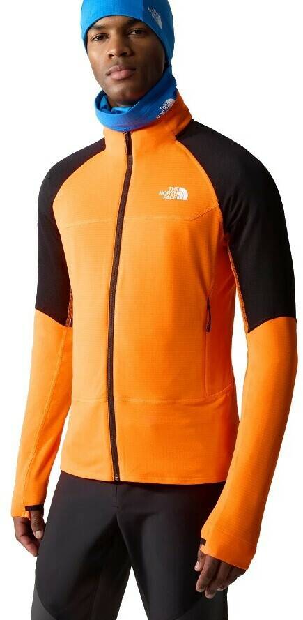 The North Face Bolt Polartec Power Grid Jacke für Herren (825f)shocking orange/tnf black Outdoorbekleidung
