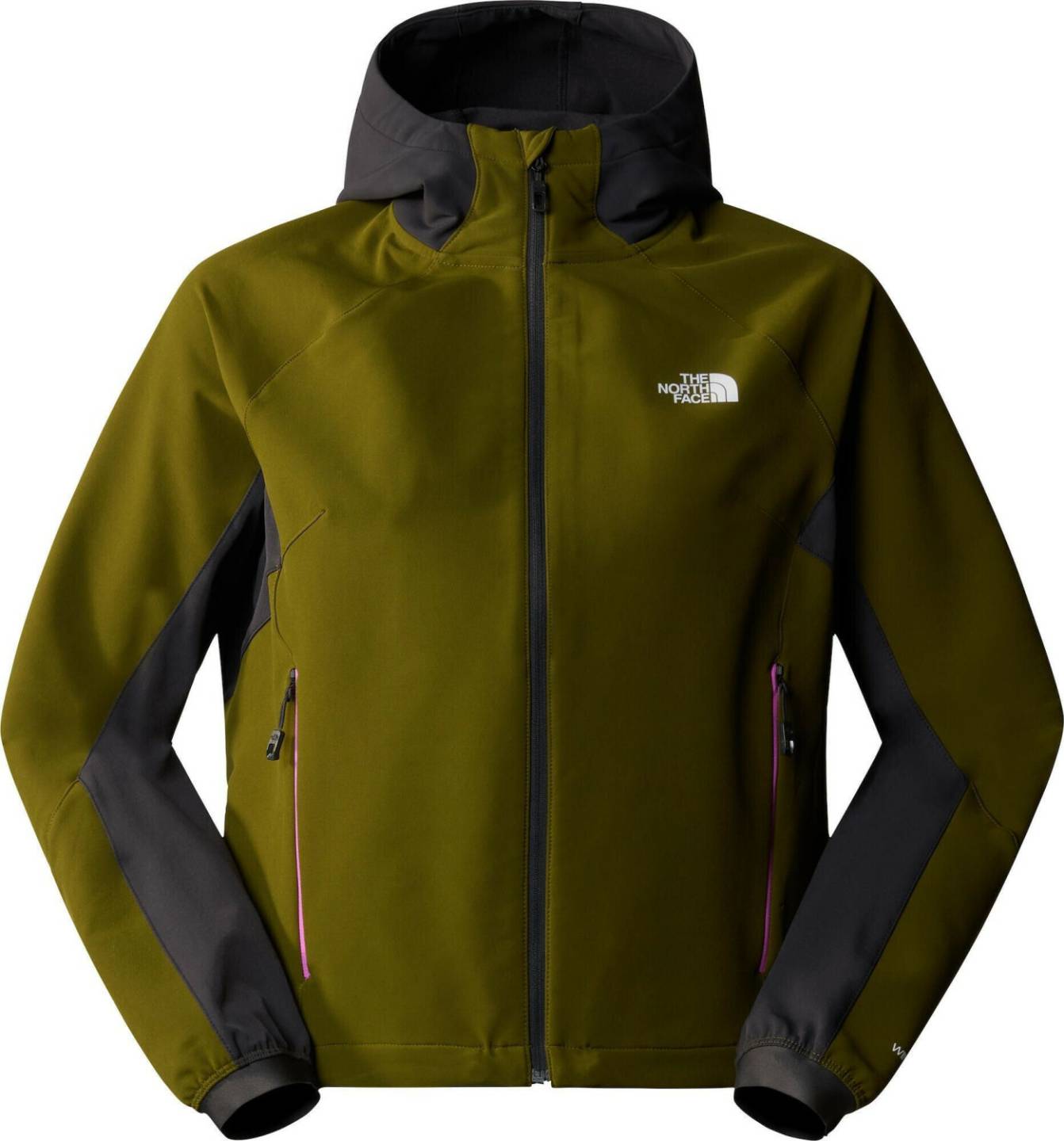 Outdoorbekleidung The North Face Womens AO Softshell Hoodie (7ZE9) forest olive/asphalt gr