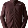 Outdoorbekleidung The North Face 100 Glacier Fleece Full Zipcoal brown