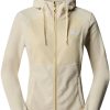 The North Face Women's Homesafe Full Zip Fleece Hoodie (8567)white dune/gravel stripe Outdoorbekleidung