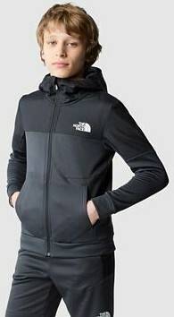 Outdoorbekleidung The North Face Boy's Mountain Athletics Full Zip Hoodie (87B9)asphalt grey/tnf black