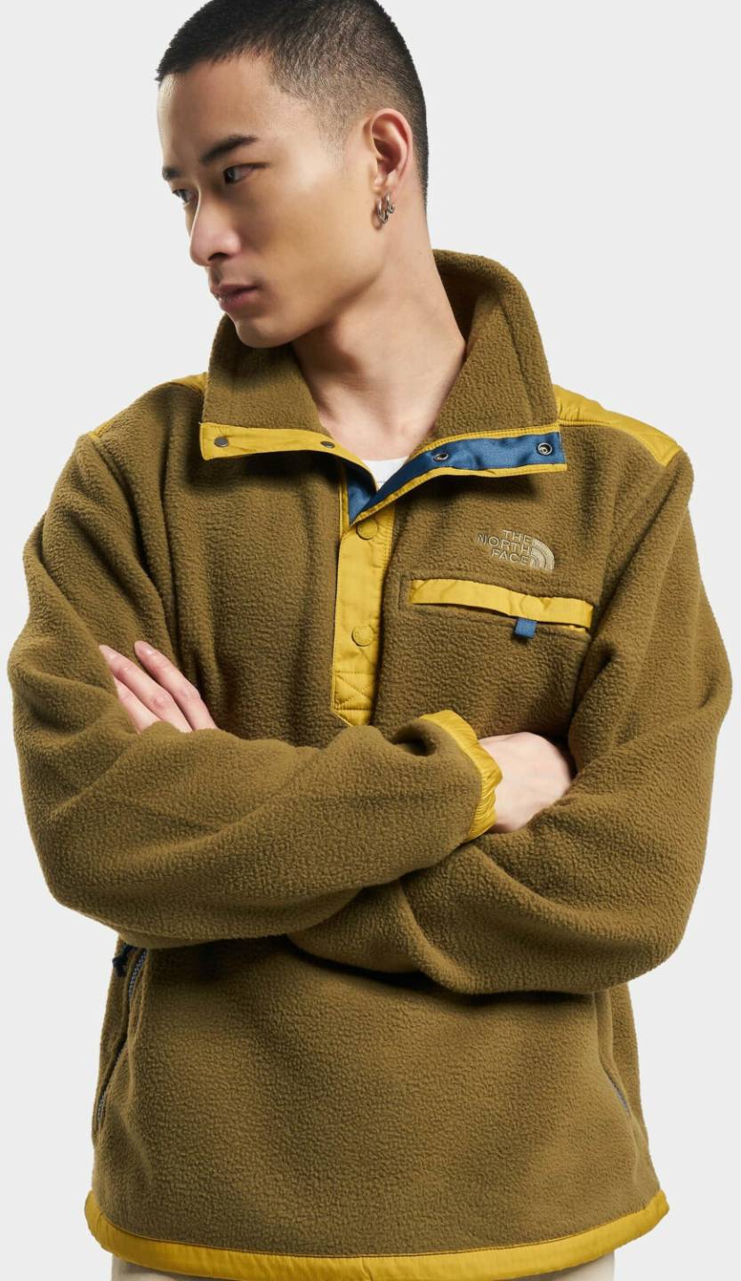 The North Face Royal Arch Fleece Jacke mit Schnappverschluss Herrenmilitary olive-mineral gold-shady blue Outdoorbekleidung