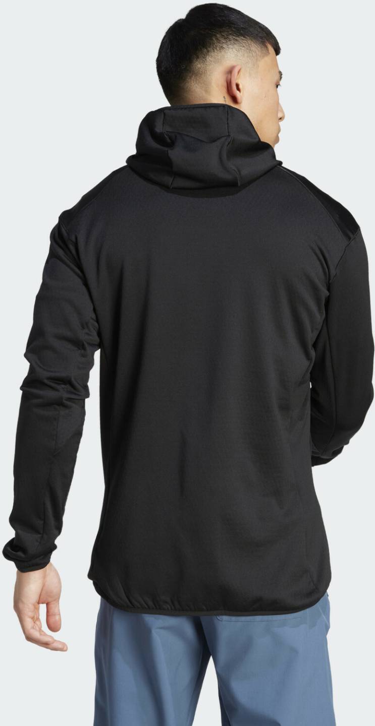 Outdoorbekleidung Adidas TERREX Xperior Light Fleece Hooded Jacket Menblack