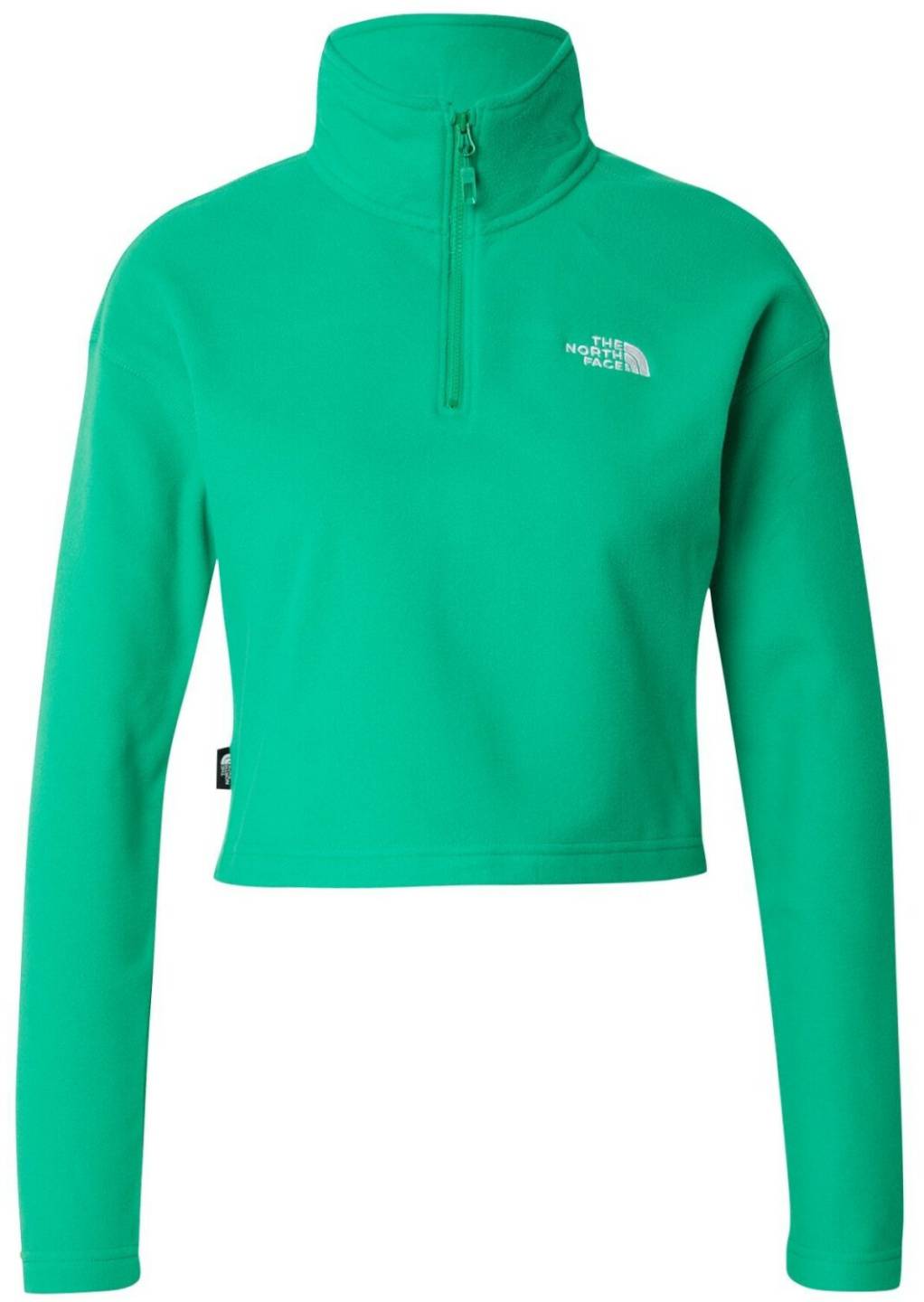 Outdoorbekleidung The North Face Womens 100 Glacier Cropped 1/4 Zip (855N)optic emerald