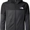 Outdoorbekleidung The North Face Boy's Mountain Athletics Full Zip Hoodie (87B9)asphalt grey/tnf black
