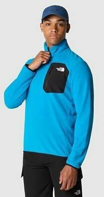 The North Face Mens Experit 1/4 Zip Grid Fleece (87JA) skyline blue/tnf black Outdoorbekleidung
