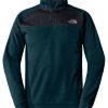 Outdoorbekleidung The North Face Mens Reaxion 1/4 Zip Fleecemidnight petrol/dark heather