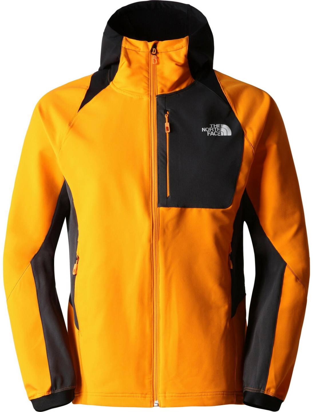 The North Face Men's Athletic Outdoor Softshell Hoodiecone orange/asphalt grey/tnf black Outdoorbekleidung