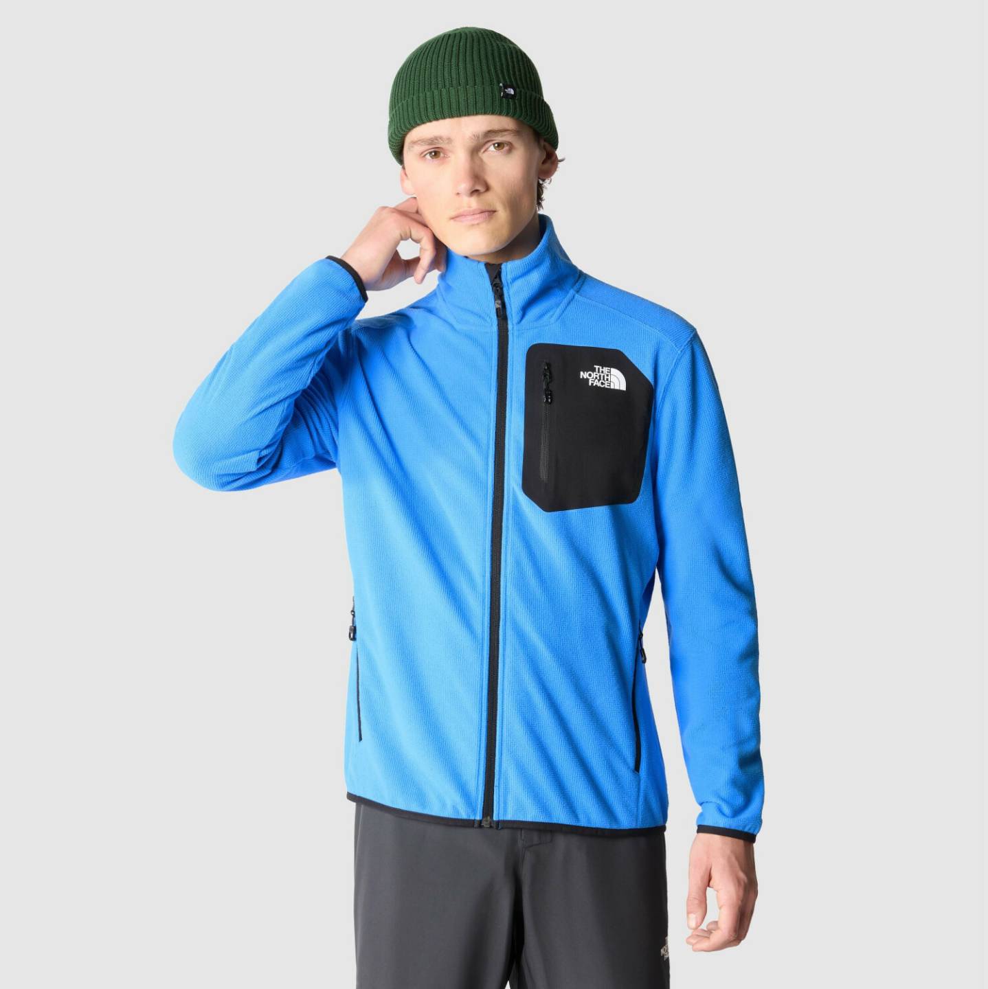 Outdoorbekleidung The North Face Experit Grid Fleece Jacket Menoptic blue/TNF black
