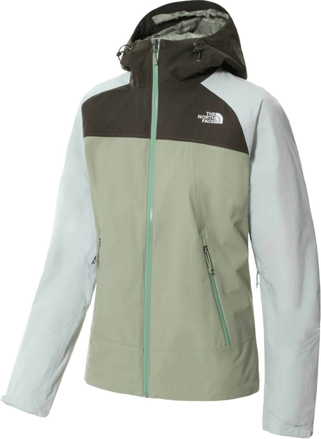 Outdoorbekleidung The North Face Stratos Jacket Women (CMJ0)tea green/new taupe green/tin grey